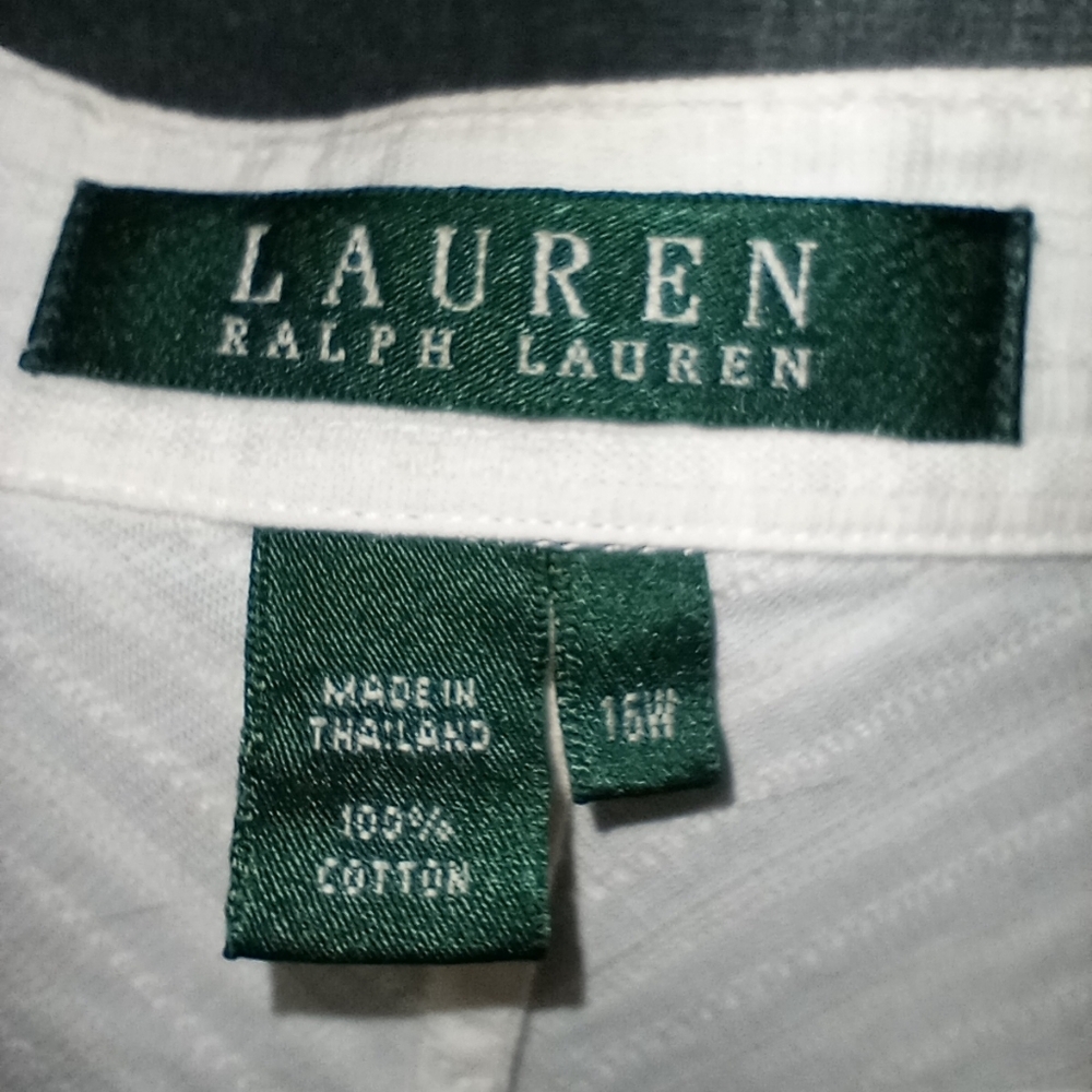 Vintage Ralph Lauren Cream High Neck Blouse Size 16 P2P 20 In Length 24.5 In - Picture 3 of 10